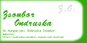 zsombor ondruska business card